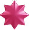 Diseño de estrella rosa vibrante.