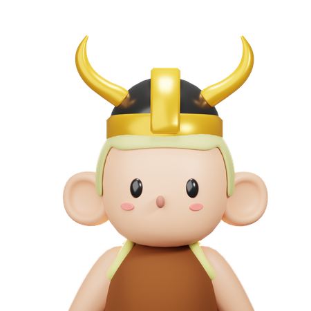 Avatar disfraz vikingo  3D Icon