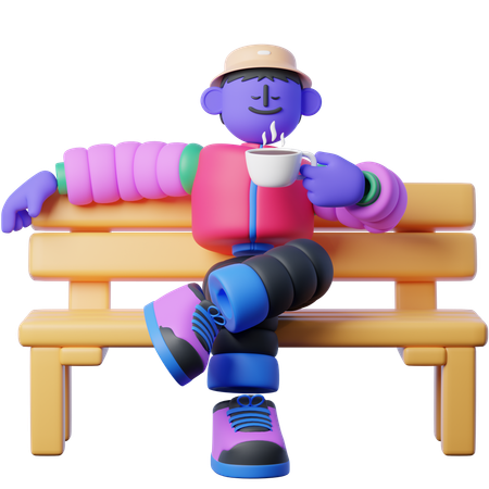 Disfrutando del Parque del Café  3D Icon