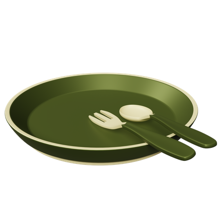 Dish And Spoon  3D Icon