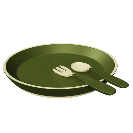 Dish And Spoon  3D Icon
