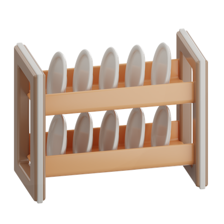 Dish Rack  3D Icon