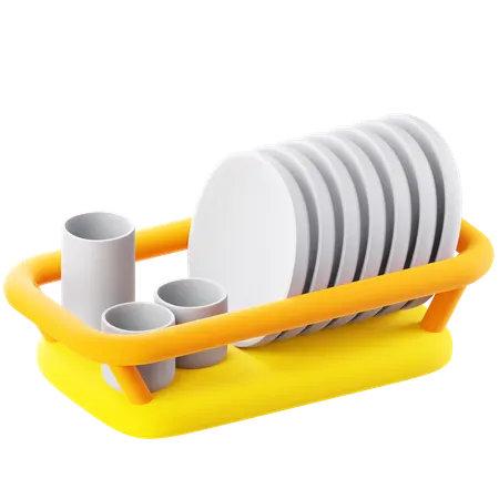 Dish Rack  3D Icon