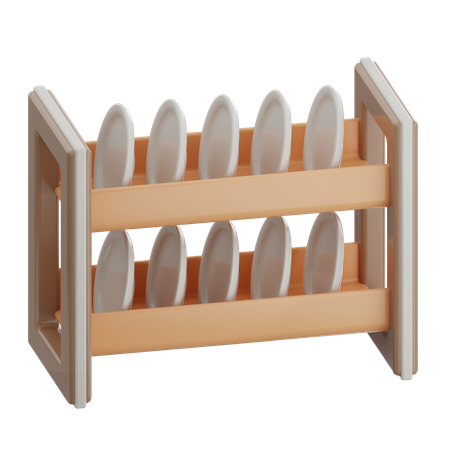 Dish Rack  3D Icon