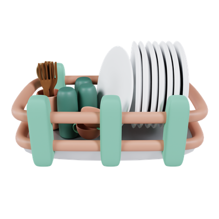 Dish Rack  3D Icon