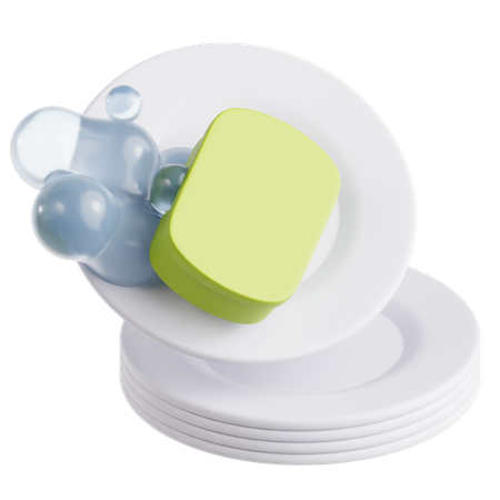 Dish Washing  3D Icon