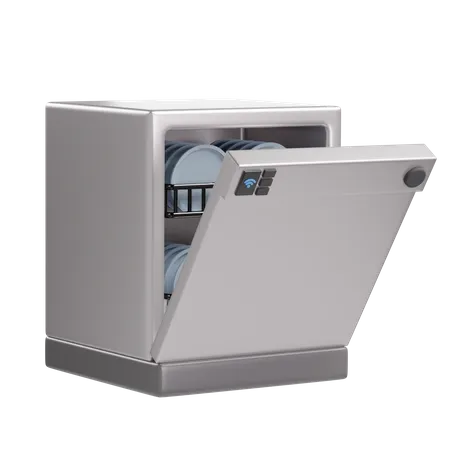 Dishwasher With Open Door On Transparent Background 3 D Illustration 3D Illustration