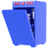 3d dishwasher machine logo