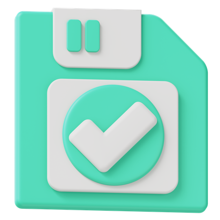 Disk Accept  3D Icon