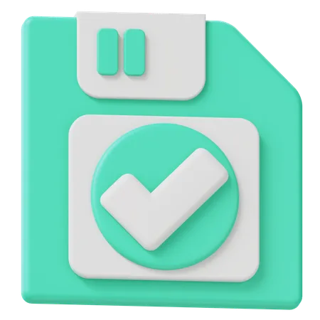 Disk Accept  3D Icon