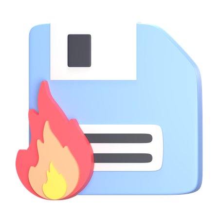 Disk burn  3D Icon