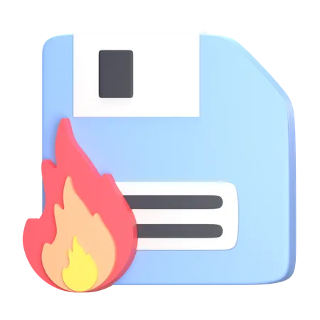 Disk burn  3D Icon