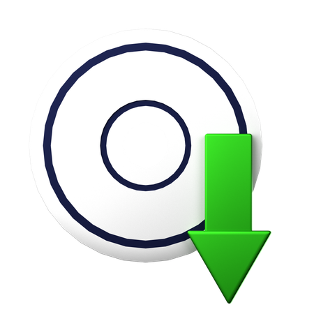 Disk Download  3D Icon