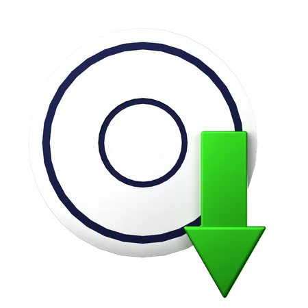 Disk Download  3D Icon