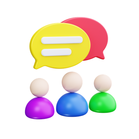 Diskussion  3D Icon