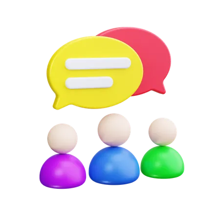 Diskussion  3D Icon