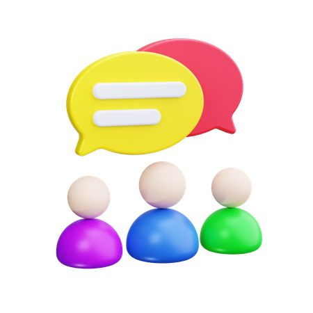 Diskussion  3D Icon