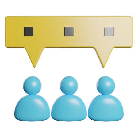 Diskussion  3D Icon