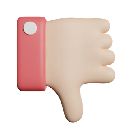 Dislike Finger Review 3D Icon