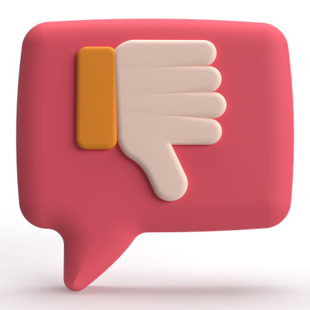 Dislike Chat  3D Icon