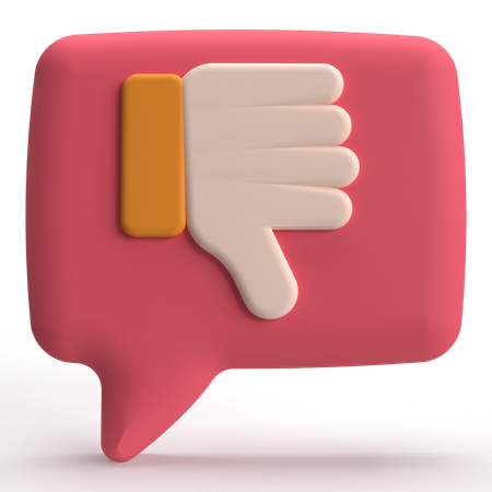 Dislike Chat  3D Icon