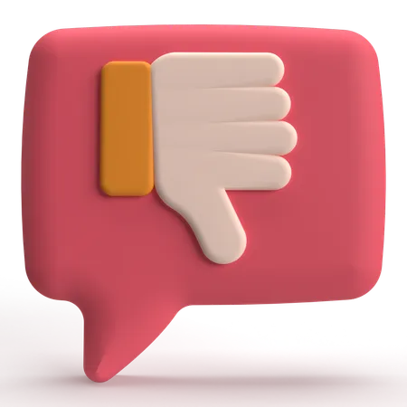 Dislike Chat  3D Icon