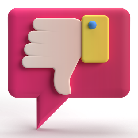 Dislike Chat  3D Icon