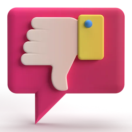 Dislike Chat  3D Icon