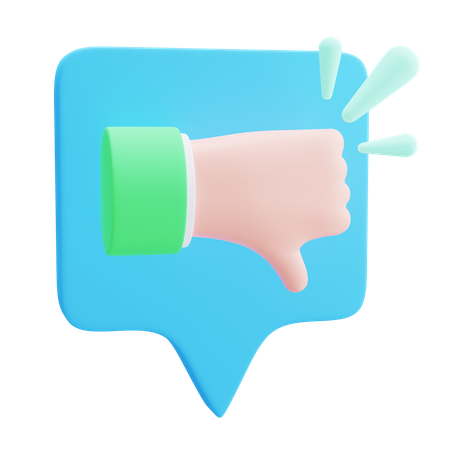 Dislike Comment  3D Icon