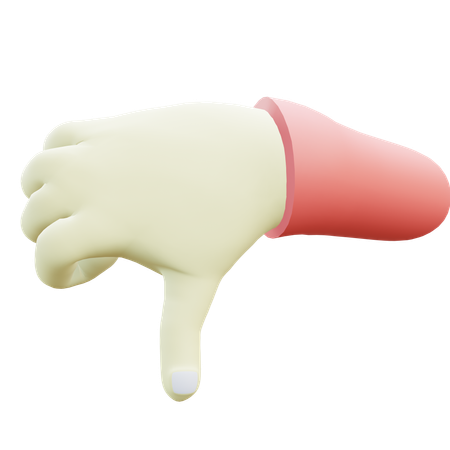 Dislike Finger Gesture  3D Icon