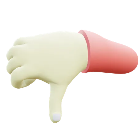 Dislike Finger Gesture  3D Icon