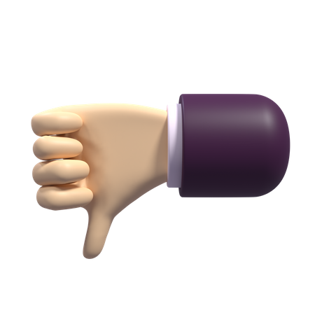 Dislike Hand  3D Icon