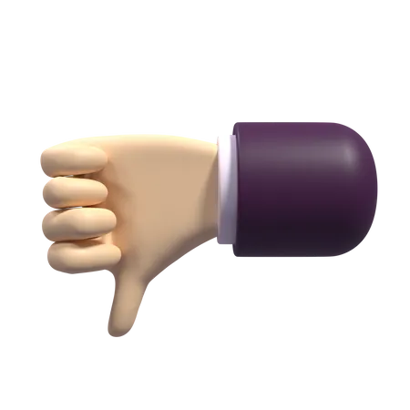 Dislike Hand  3D Icon