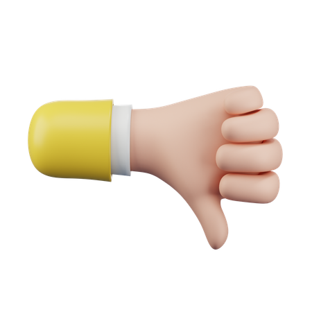 Dislike hand Gesture  3D Icon