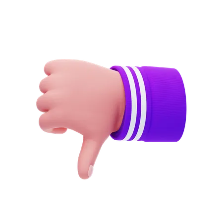 Dislike Hand Gesture  3D Icon