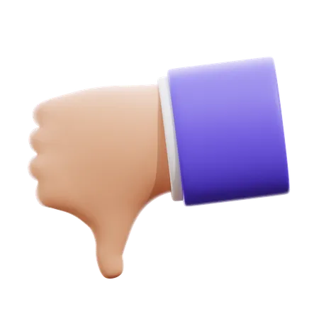 Dislike Hand Gesture  3D Icon