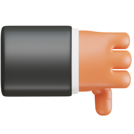 Dislike Hand Gesture  3D Icon