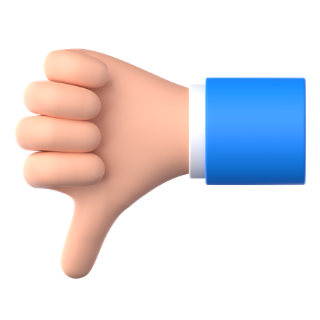 Dislike Hand Gesture  3D Icon