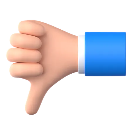 Dislike Hand Gesture  3D Icon