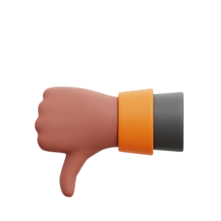 Dislike Hand Gesture  3D Icon