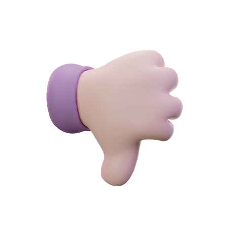 Dislike Hand Gesture  3D Icon