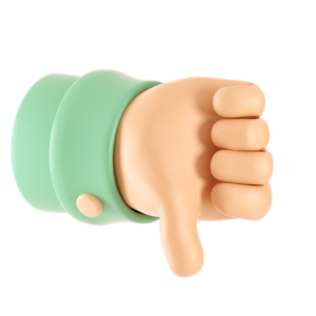 Dislike Hand Gesture  3D Icon