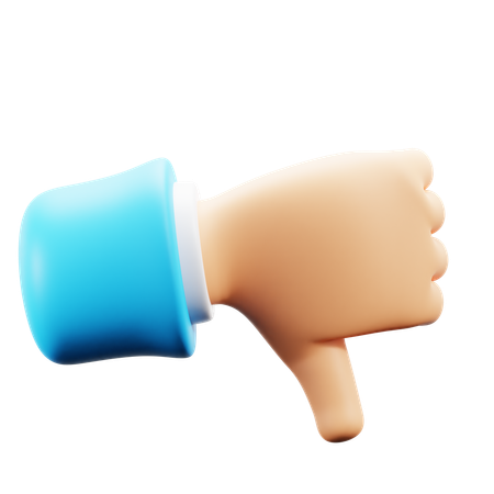 Dislike Hand Gesture  3D Icon