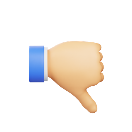 Dislike Hand Gesture  3D Icon