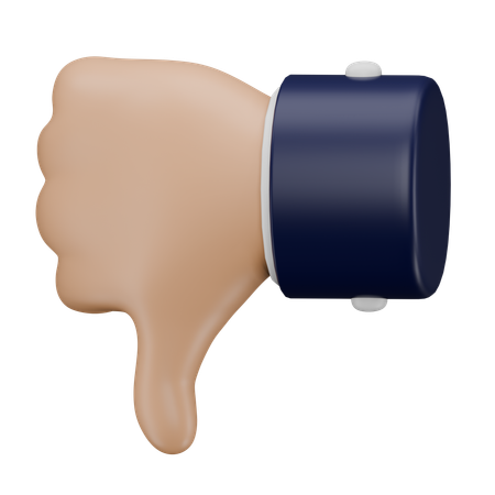 Dislike Hand Gesture  3D Icon