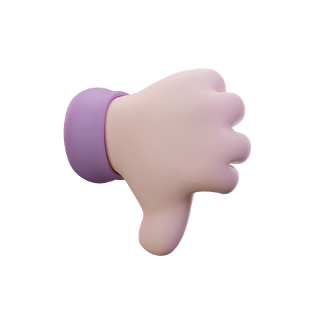 Dislike Hand Gesture  3D Icon