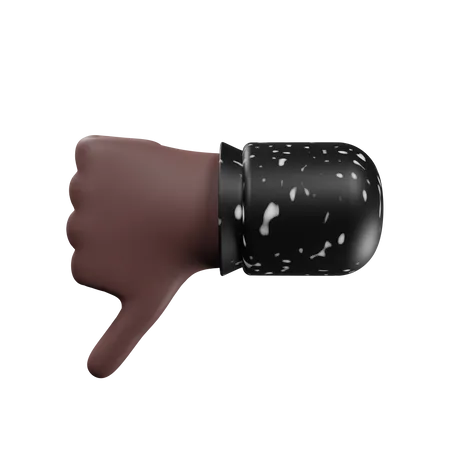 Dislike hand gesture  3D Illustration