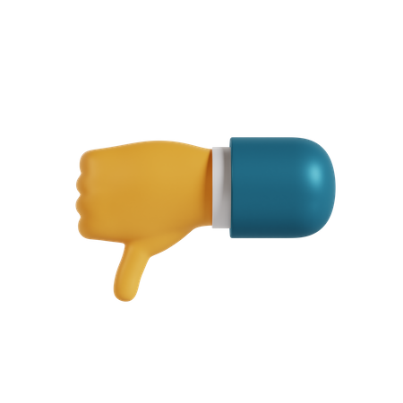 Dislike Hand Gesture  3D Illustration