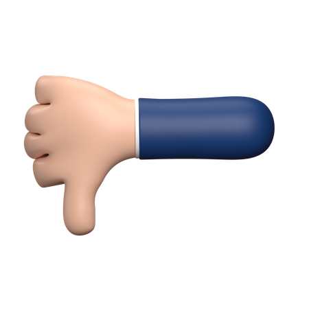 Dislike Hand Gesture  3D Illustration