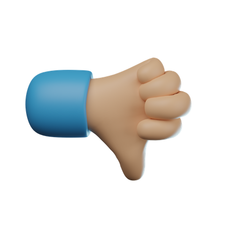 Dislike Hand Gesture  3D Icon
